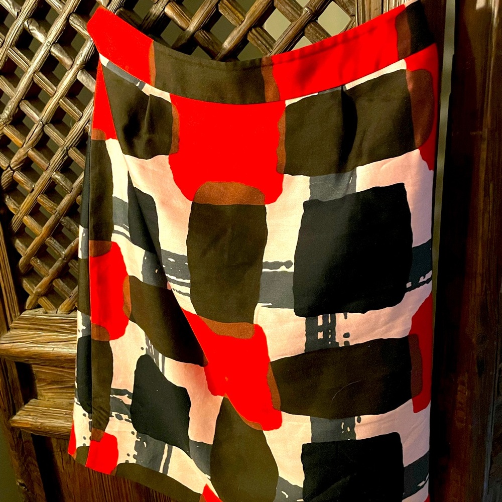 Kate Spade bold print pencil skirt